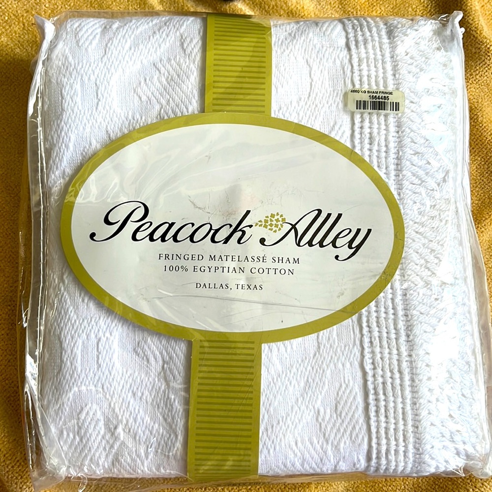 Peacock alley, fringed, king shams,